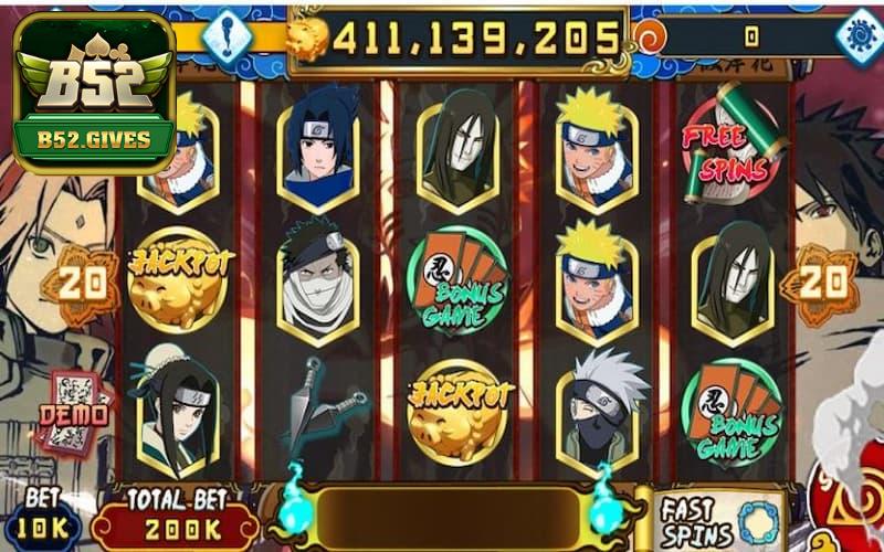 Naruto Slots - Tựa game quay hũ lấy cảm hứng từ phim hoạt hình Naruto